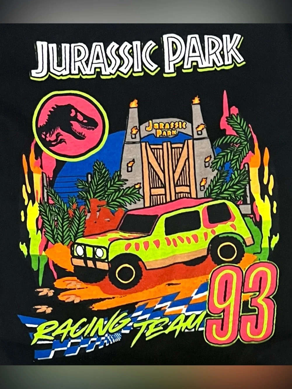 Jurassic Park Boys 2-Piece Pajama Set Size 10 Black T. rex Cotton Snug Fit